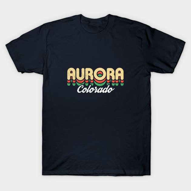 Retro Aurora Colorado T-Shirt by rojakdesigns